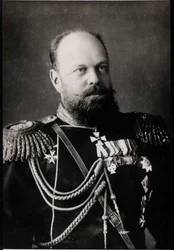 ロシアのアレクサンドル3世（1845-1894）、ロシアの皇帝の肖像画。